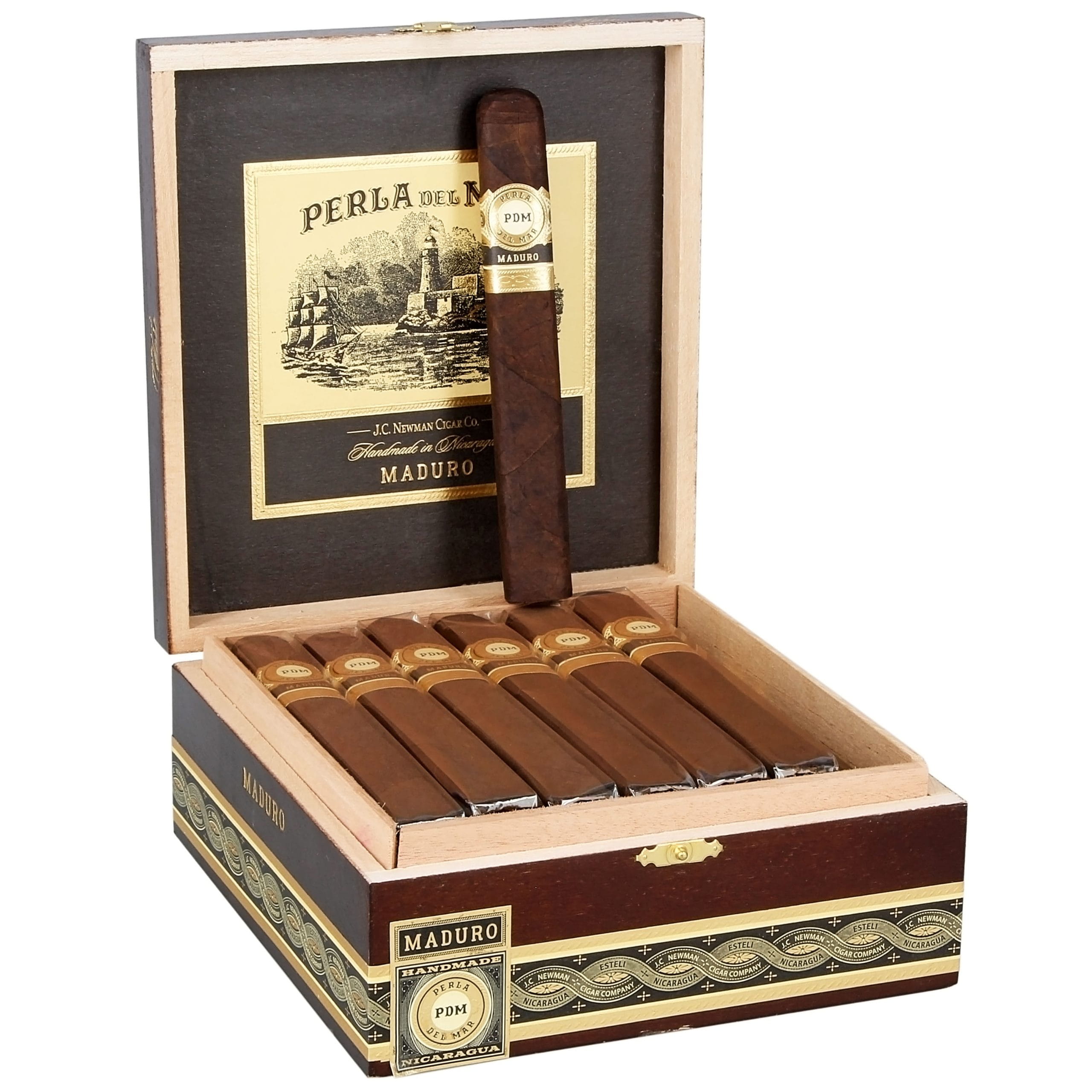 249573_0-scaled-1.jpg Perla del Mar Maduro Toro 25’li Ahşap Kutu - Görsel 1
