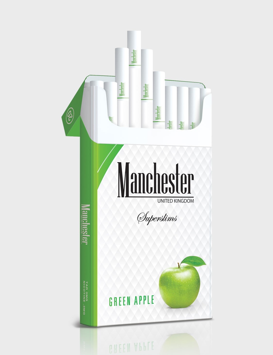 58fe709e111.jpg Manchester Superslims Green Apple - Yeşil Elma - Görsel 1