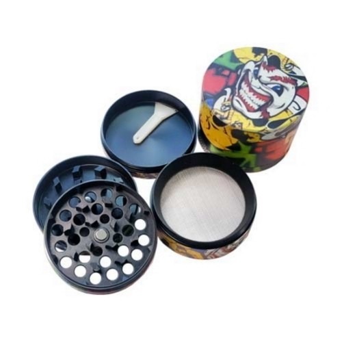 7202fdff-1996-48ff-9624-23d043586ef8.jpg Filtreli Metal Grinder Tütün öğütücü - Cartoon temalı - Görsel 1