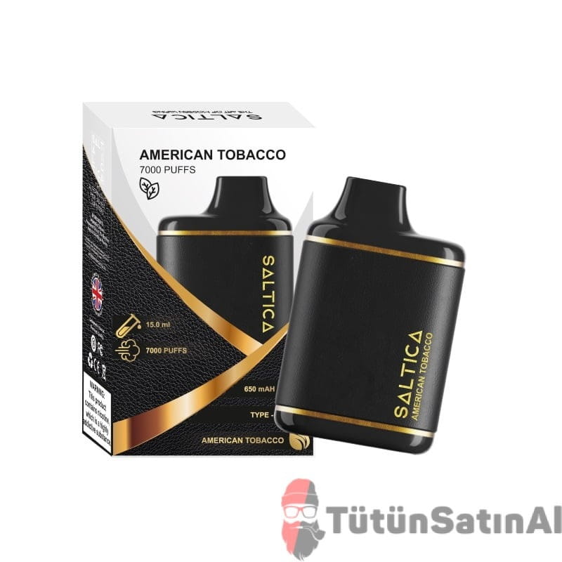 Saltica-Leather-7000-American-Tobacco-3.jpg Saltica 7000 American Tobacco Puff - Leather Series - Görsel 1