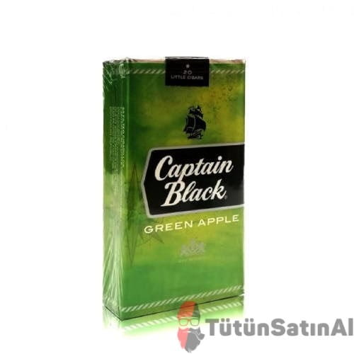 captain-black-green-apple-elma-aromali-sigarajpgw1920q75.jpeg Captain Black Green Apple Yeşil Elma 20’li Sigara – Ferah Elma Aroması - Görsel 1