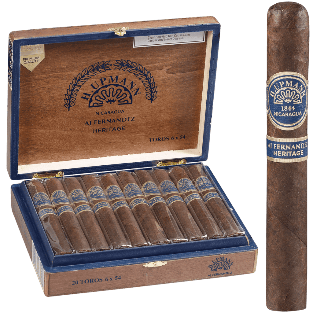 H. Upmann Nicaragua Heritage by AJ Fernandez Toro, 20’li açık ahşap kutu ve dikey tekli puro