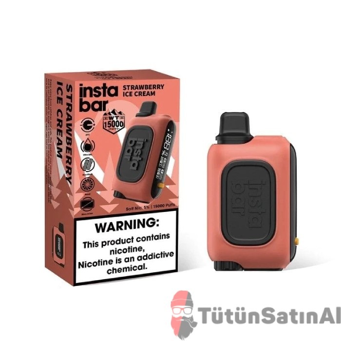 instabar-wt15000-rechargeable-disposable-device-strawberry-ice-cream-tutuncesitleri50.jpg InstaBar WT15000 Strawberry İce Cream Rechargeable Disposable Device - Görsel 1