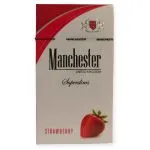 Manchester Superslims Strawberry çilekli sigara paketi