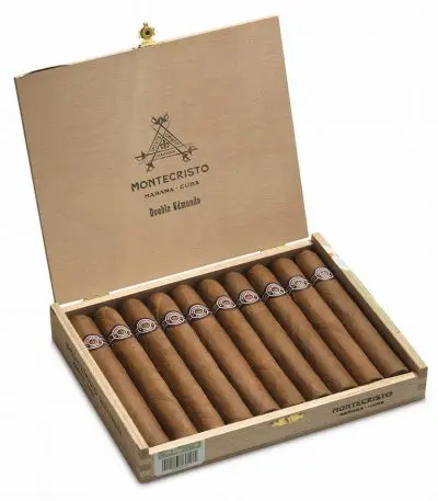 Montecristo Double Edmundo 10’lu ahşap kutu açık görünüm