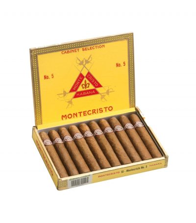 Montecristo No. 5 10’lu açık ahşap puro kutusu
