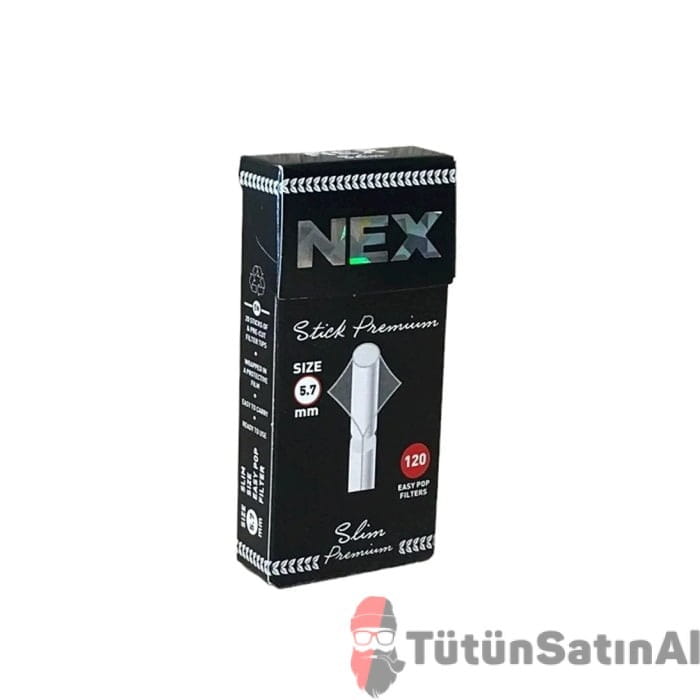 nex-stick-premium-5.7mm-tutun-sarma-filtresi-tutuncesitleri50.jpg Nex Stick Premium 5.7 mm Kutu Filtre Tane - Görsel 1