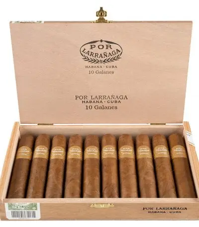 Por Larrañaga Galanes 10’lu açık ahşap puro kutusu