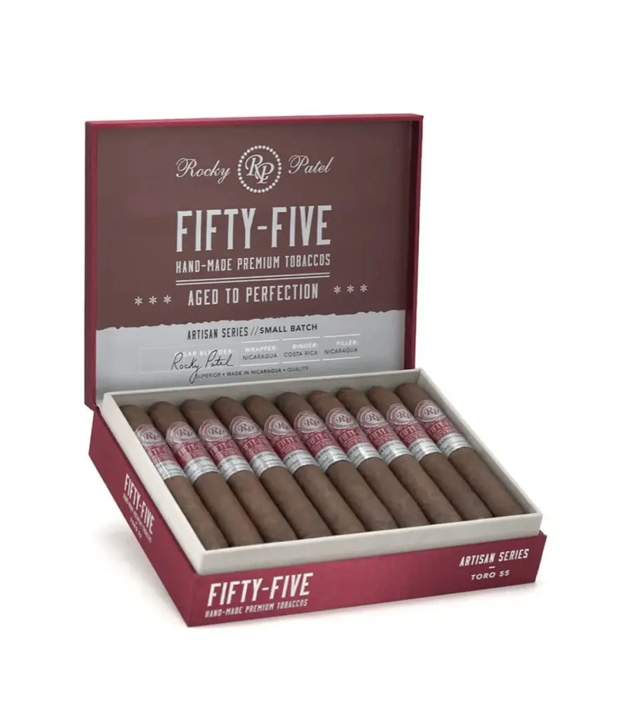 Rocky Patel Fifty-Five Toro 20’li açık ahşap puro kutusu