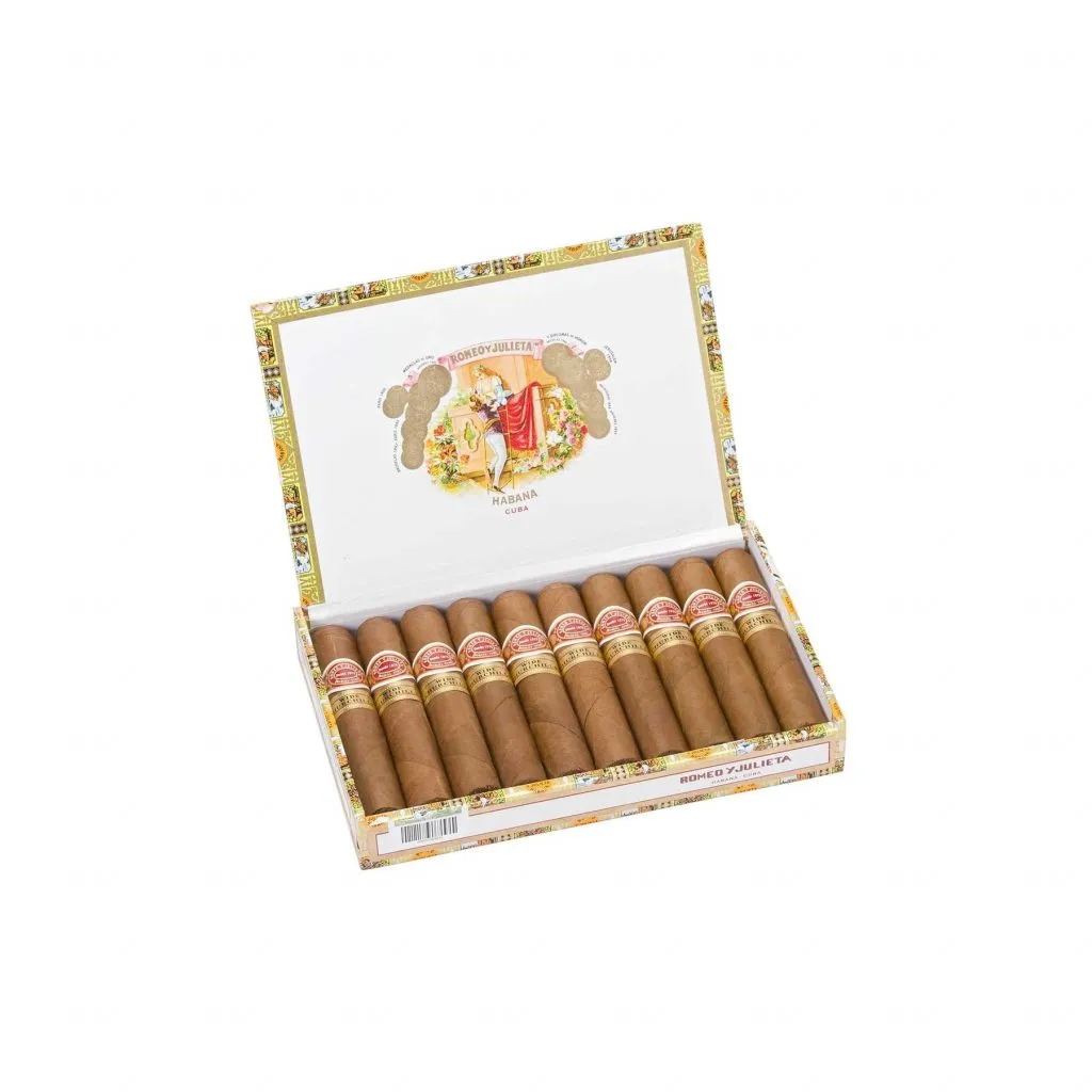 Romeo y Julieta Wide Churchills 10’lu açık ahşap puro kutusu