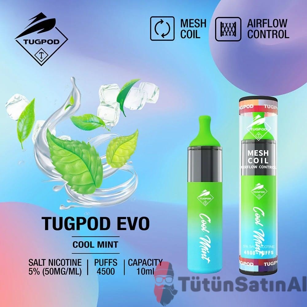 tugboat-evo-4500-puffs-cool-mintjpgw1920q75.jpeg Tugboat Evo 4500 Puffs - Cool Mint - Görsel 1