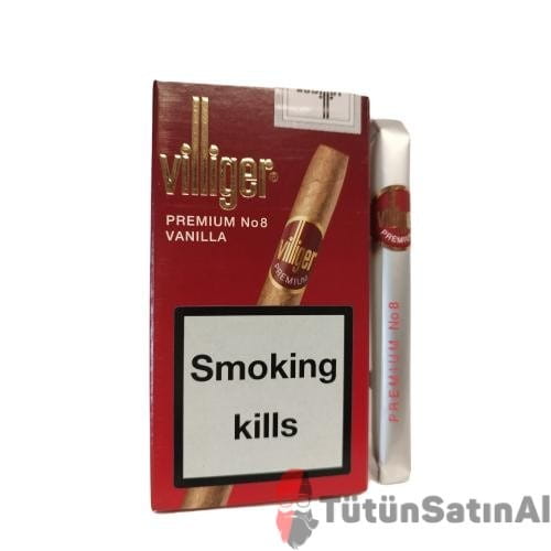 urun-6374d2a49a69d.jpg Villiger Premium No 8 Vanilla İthal Puro - Görsel 1
